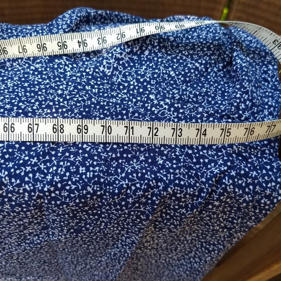 navy blue white floral pattern dress shirt - Picture 5 of 9